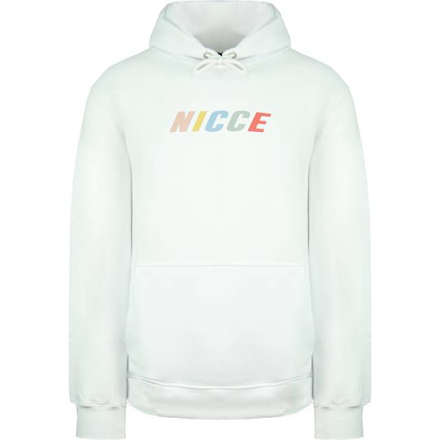 NICCE Long Sleeve Pullover White Mens Myriad Hoodie 211 1 02 05 0002 Cotton - Size X-Large