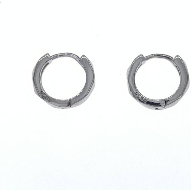 3PCS Copper Small Grid Circle Earrings Simple Mini Fashion Cool Hot Exquisite