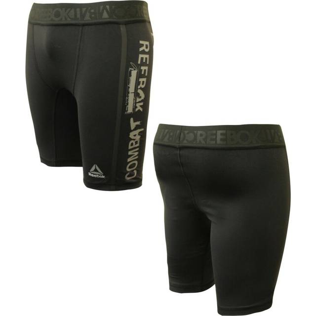 Reebok Mens Combat Valetudo Training Gym Tight Shorts Black S96507 A15E Textile - Size X-Small