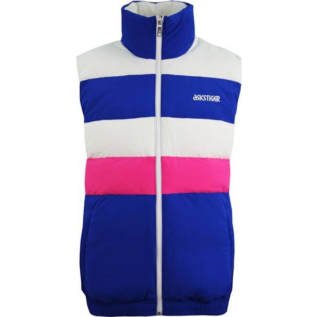 Asics Onitsuka Tiger Mens Multicoloured Gilet - Blue/Pink - Size Small