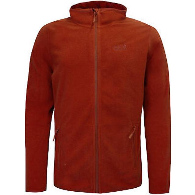 Jack Wolfskin Arco Mens Brown Track Jacket - Red Textile - Size Large