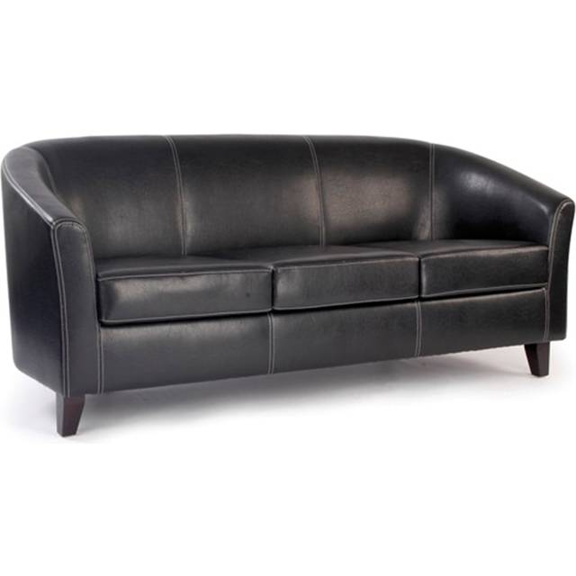 Metro Leather Effect Three Seater Tub Sofa