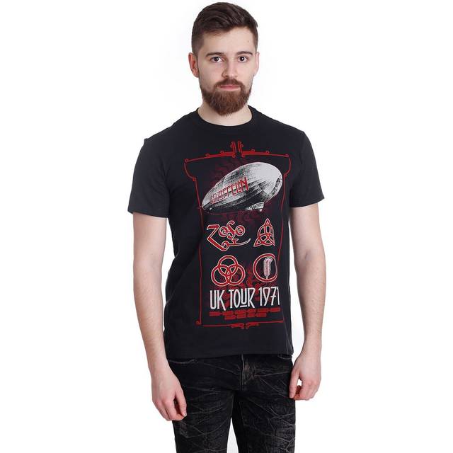 Led Zeppelin - UK Tour '71 - T-Shirt - black - S - 100% Cotton,Jersey