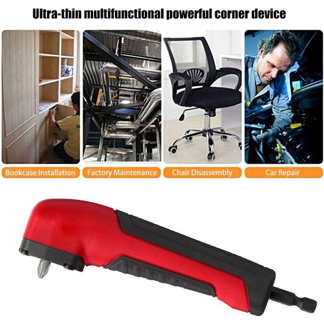 Screwdriver Hex Drill Bit Socket Holder Right Angle Extension Drills Shank 1/4 inch Hex Drill Bit Magnetic Socket Holder