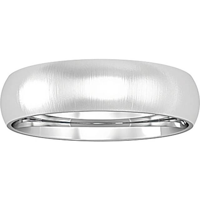 9ct white gold jewelco london court vertical satin-brushed band wedding ring 5mm