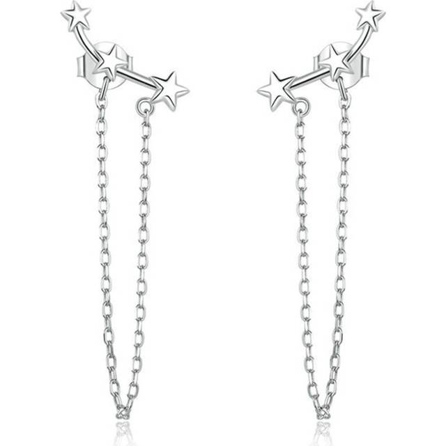 Jewelry Long Chain Tassel Dangle Earrings for Women Wedding Party Silver plating Jewelry