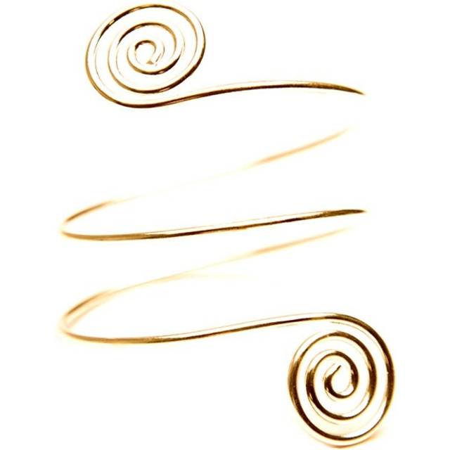 Bohemian Ethnic Spiral Upper Arm Bracelet Gold Silver Color Bracelets Women Geometric Hollow Out Cuff Bracelets & Bangles