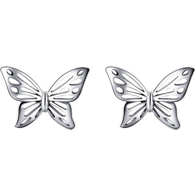 Silver plating Butterfly Dream Exquisite Stud Earrings for Women Jewelry