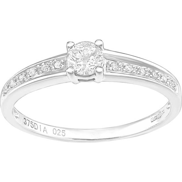 (O) Jewelco London 9ct White Gold 0.50ct Diamond Engagement Ring