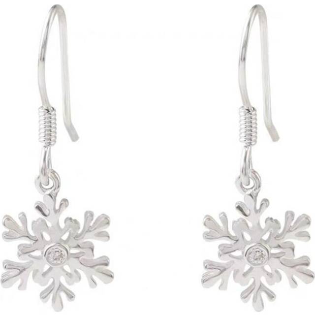 3PCS Silver plating Hollow Snowflake Fresh Cool Fashion Female Dangle Earrings