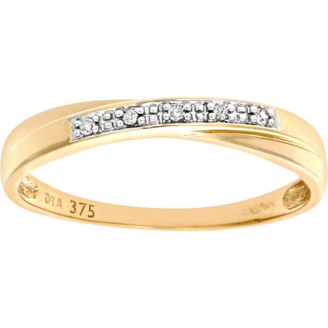 (J) Jewelco London 9ct Yellow Gold Diamond Wedding Band