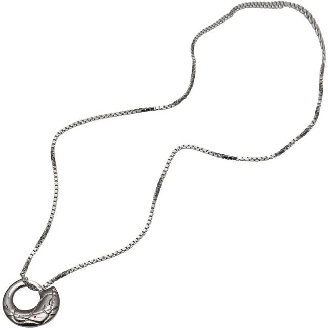 Necklace Crafted In Sterling Silver Loop Horn Engraved Celtic