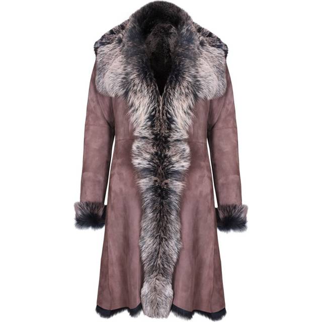 (L) Women's Real Toscana  Suede Jacket Trench Coat