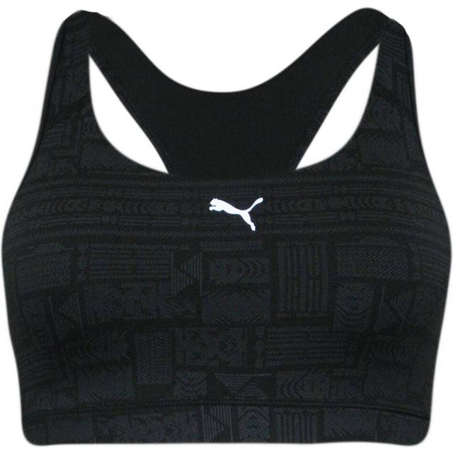 Puma PWRSHAPE Forever Graphic Womens Crop Training Sports Bra Black 514603 40 Textile - Size 8 UK