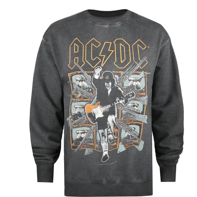 AC/DC Womens/Ladies Blow Up Your Video Washed Sweatshirt