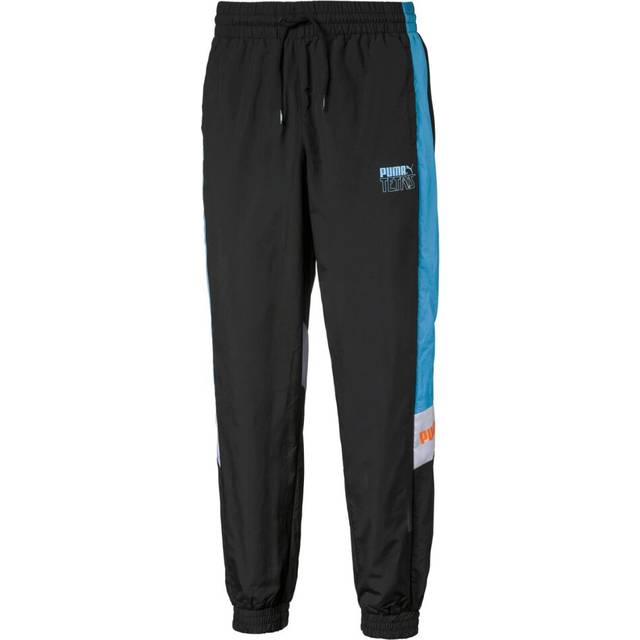 Puma x Tetris Mens Track Pants Taped Graphic Logo Joggers 597137 01 - Black Textile - Size Medium