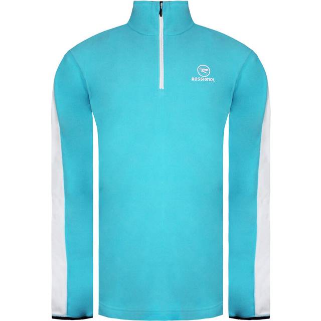 Rossignol Long Sleeve Half Zip Up Blue Mens Micro Fleece Sweaters RL3ML12 771 - Size X-Large