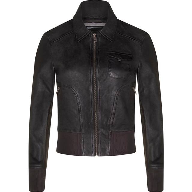 (5XL) Ladies Grey Leather Bomber  MA-1 Varsity Jacket
