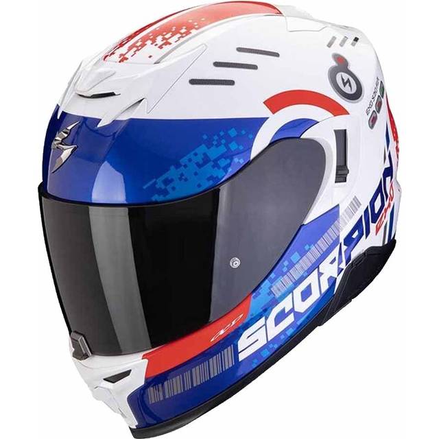 Scorpion EXO-520 Evo Air Titan, full face helmet , color: White/Blue/Red , size: L