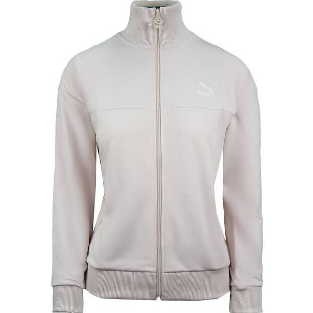 Puma Zip Up Track Jacket Long Sleeve Cream Womens Top 595943 23 - Size Large