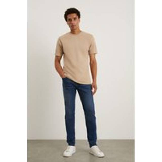 Burton Men Mid Wash Skinny Fit Jeans in dark blue | Size: 30R