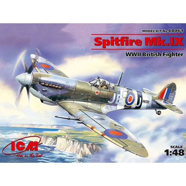 ICM 1/48 Scale Spitfire Mk.IX, WWII British Fighter Plane Model Kit - Multicoloured