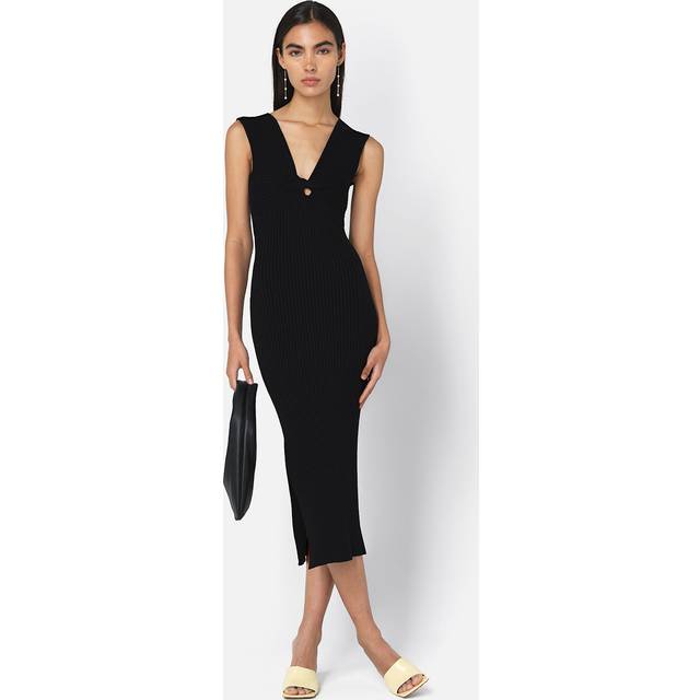 Piper Silk Rib Twist Dress / Black - Piper Silk Rib Twist Dress / Black / 1 / Small