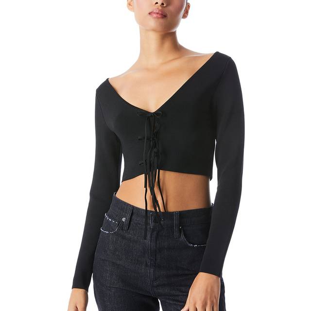 Alice + Olivia Sharee 2-Way Cropped Pullover