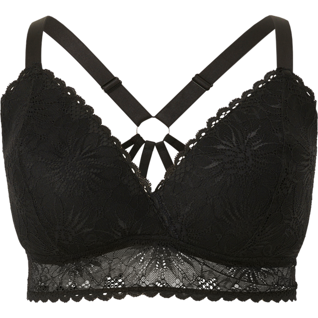 Zizzi - Bh-topp lHalo Detail Bra - Svart