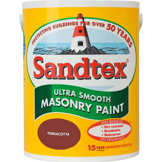 Sandtex 5L Smooth Masonry Paint Terracotta