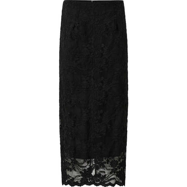Vila - Spetskjol viLorna Lace Midi Skirt - Svart