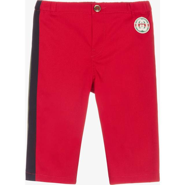 Gucci Boys Red Gabardine Baby Trousers - 36 month