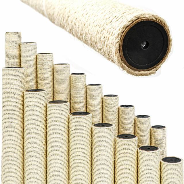 Eyepower - 50 cm Cat Scratching Post Replacement M8 - ø 7.4 cm Sisal Scratch Pole for Cats