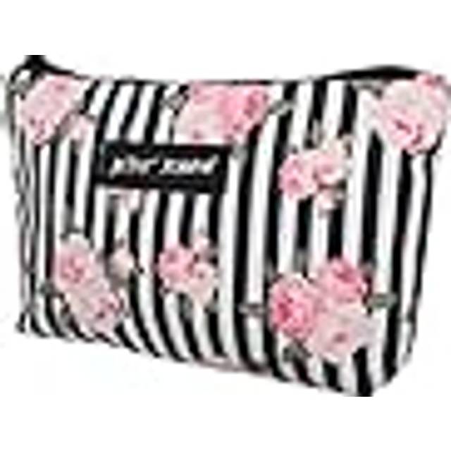 Betsey Johnson 8.5 Inch Zipper Cosmetic Pouch Small Toiletry Bag Lightweight Durable Polyester Organizer with Inner Zipped Pocket Good For Makeup Acce