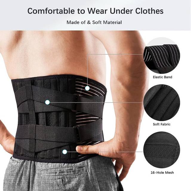 Back Braces for Lower Back Relief Breathable Back Support Belt for Work Anti-Skid Lumbar Support Belt for Men Women(M)
