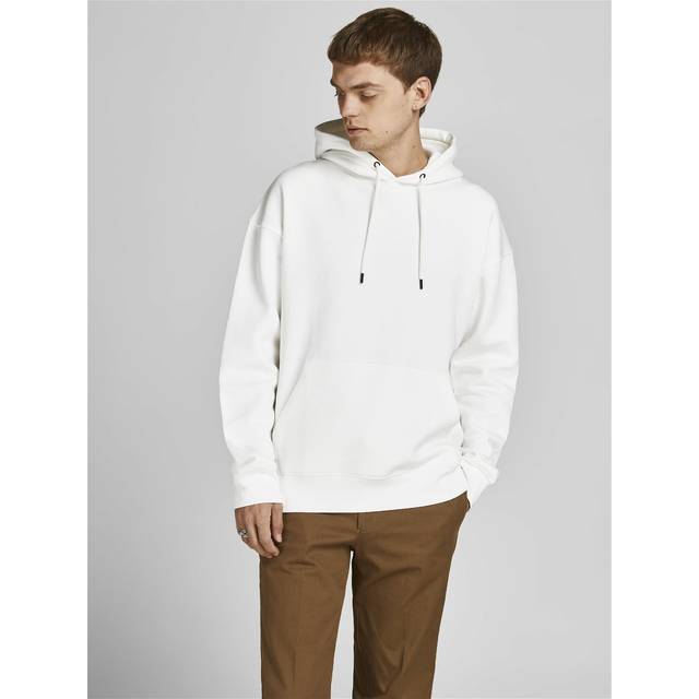 Star Basic Hoodie in Organic Cotton Blend - White - XS