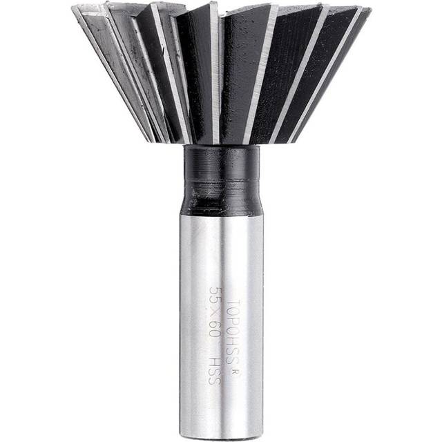 () 60 Degree 40-60mm HSS Straight Shank Dovetail Groove Slot Milling Cutter End Mill CNC Bit