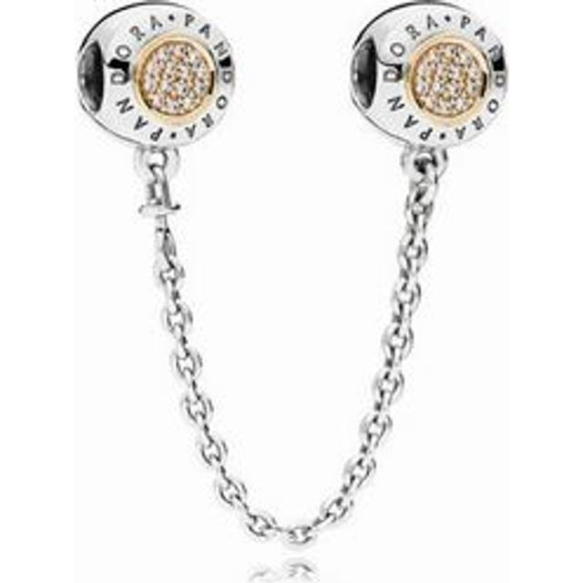 Pandora 14K & Silver Signature Cz Safety Chain
