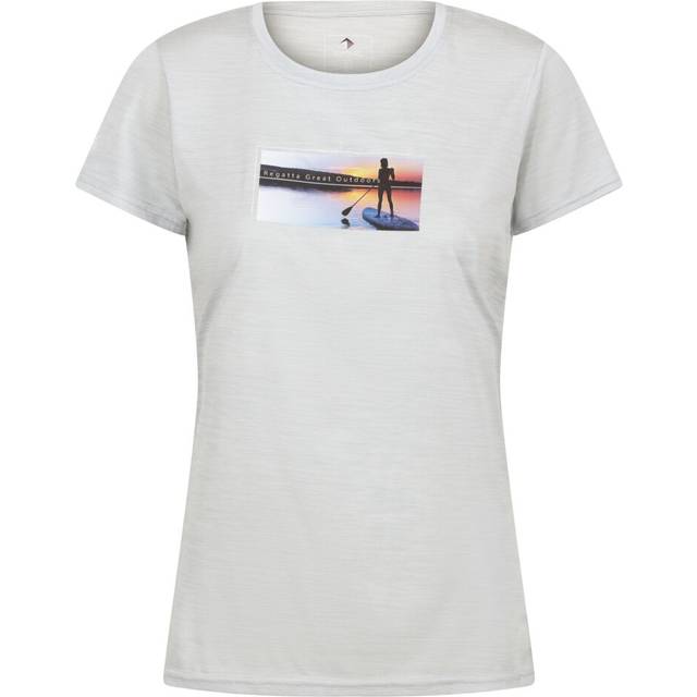 (24 UK, Cyberspace) Regatta Womens/Ladies Fingal VII Lake Marl T-Shirt