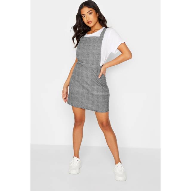 Pixiegirl Black Check Pinafore Dress 14 Pixiegirl | Petite Women's Mini Dresses
