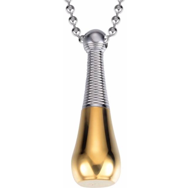 1 PCS Stainless Steel Perfume Bottle Pendant Necklace Cremation Ashes Urn Memorial Necklace Jewelry