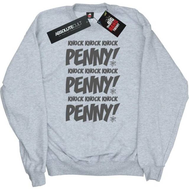 The Big Bang Theory Mens Sheldon Knock Knock Penny Sweatshirt XXL grey