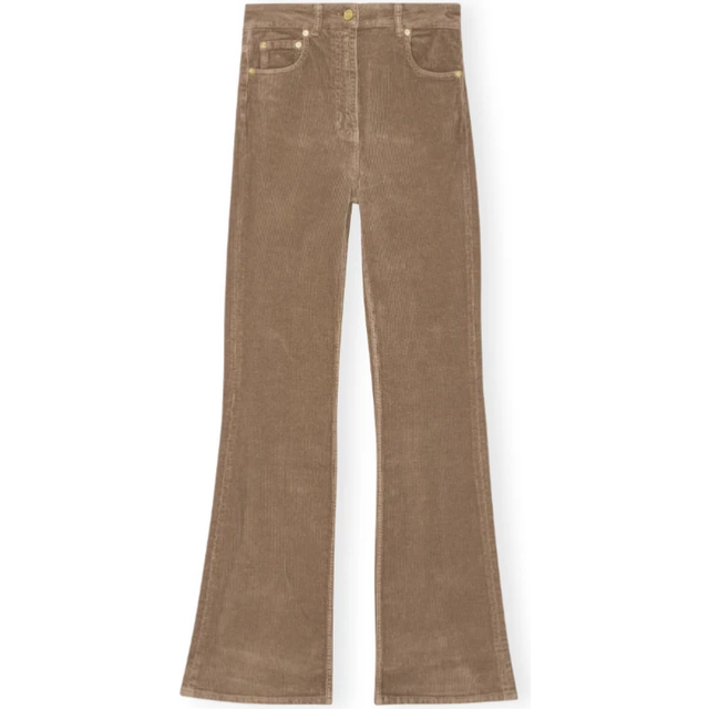 GANNI Washed Corduroy High-Rise Pant