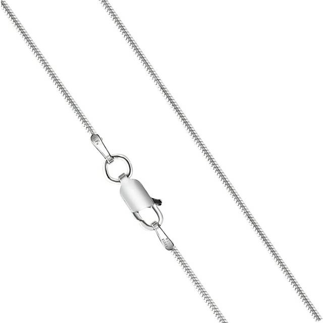 925 Sterling Silver Italian1mm Snake Chain Crafted Necklace Thin Lightweight Strong - Lobster Claw Clasp - Extra Clasp