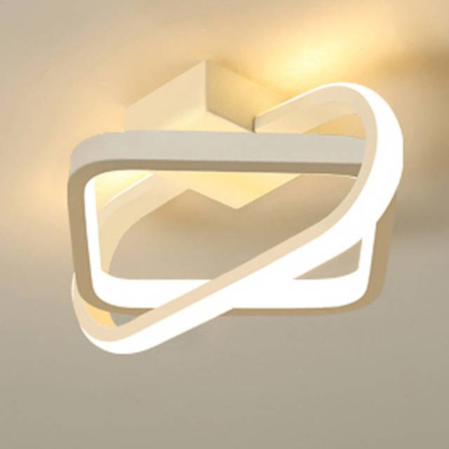 Creative Nordic Ceiling Lamp Stylish Modern Ceiling Light Led Minimalist White Ceiling Light (Warm White) Indoor Chandelier for Bedroom Cafe Office