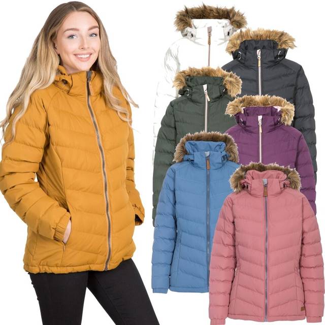 Trespass Womens Padded Hooded Casual Jacket Nadina