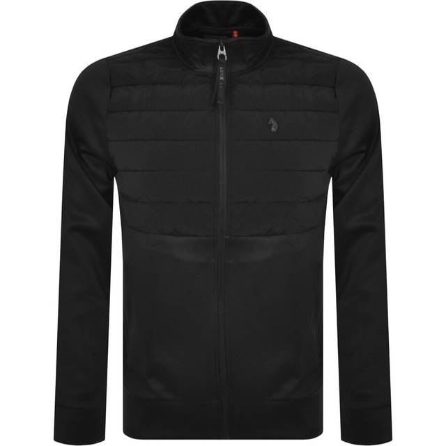 Luke 1977 Quilted Funnel Neck Sweatshirt Black