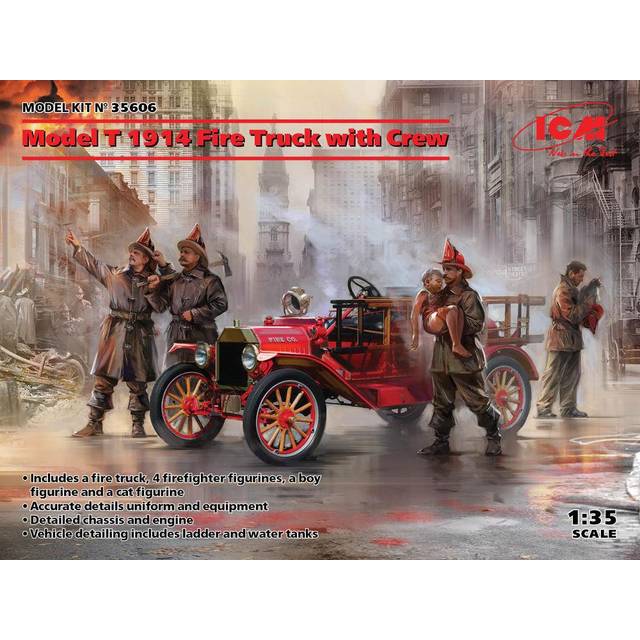 ICM35606 - ICM 1:35 - Model T 1914 Fire Truck with Crew