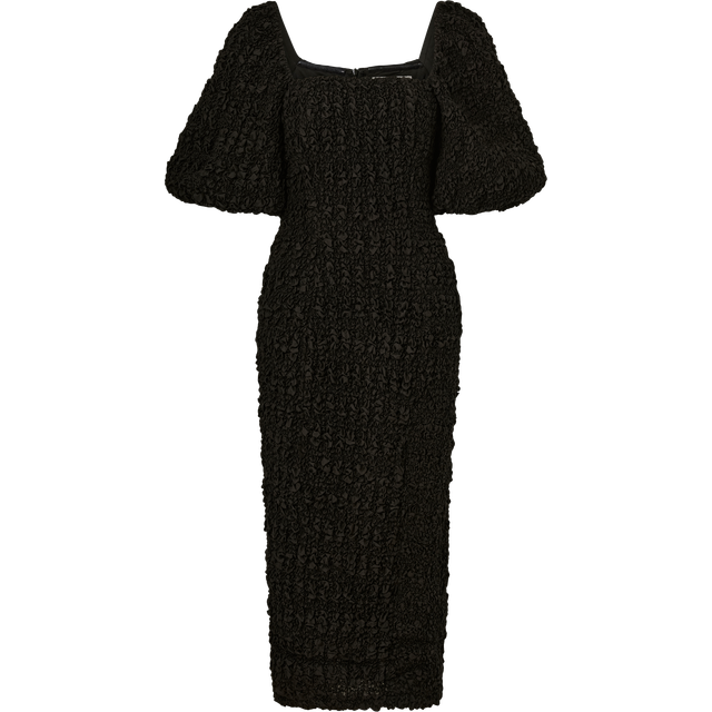 MALINA Carli Smocked Midi Dress |Svart |M