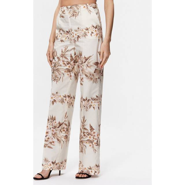 Twinset, Wide Trousers, female, White, M, Ibis design trousers with side zip